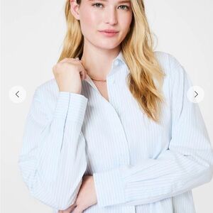 SPANX Oversized Poplin Button-Up Shirt